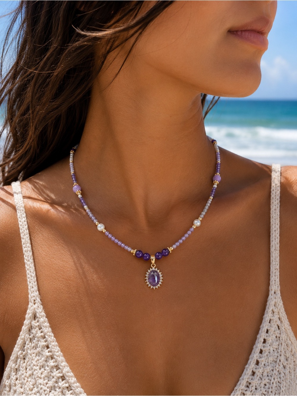 Violetta Gemstone Necklace #EN36